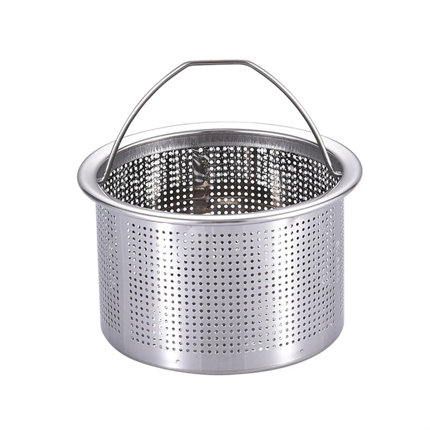 Drain Strainer 304 Stainless Steel With Handle Fine Mesh Water Basin Sink Anti-clogging Cleaning No Smell Draine Accessories