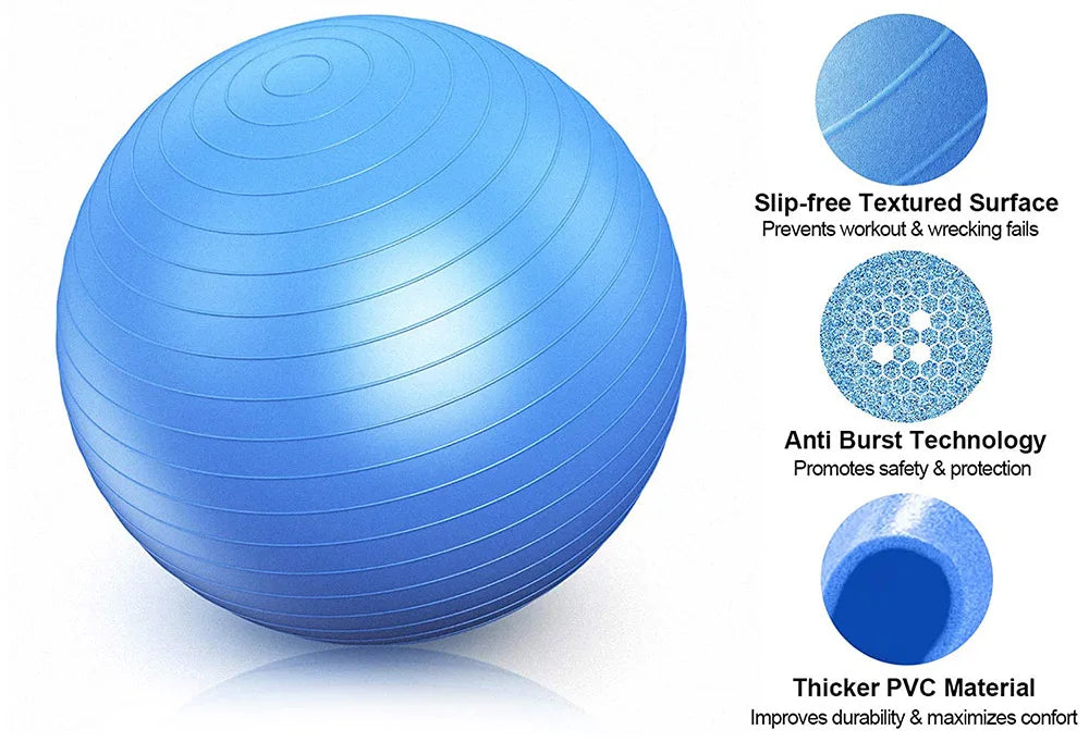 Yoga Balls Pilates Fitness Gym Balance Fitball Exercise Workout Ball