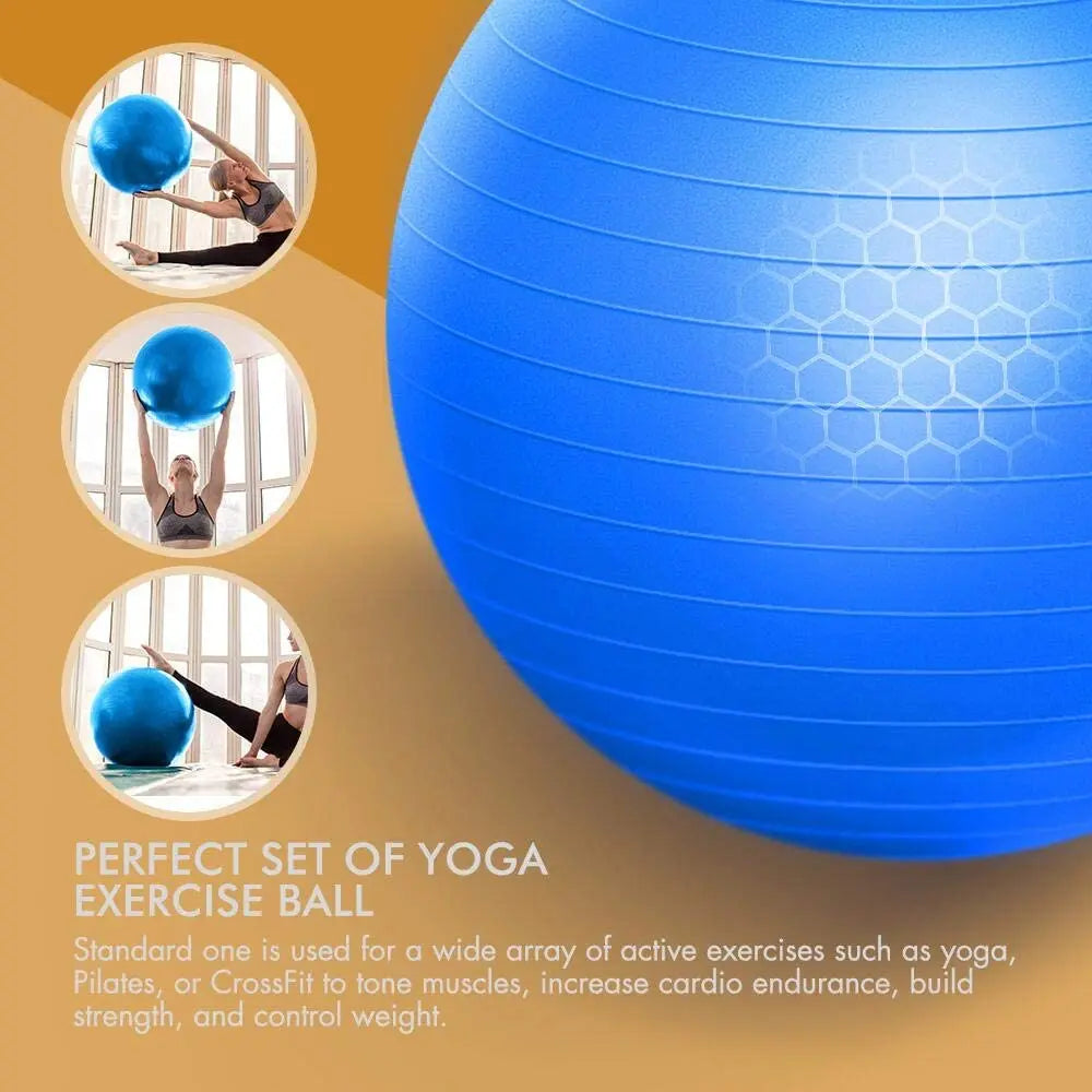 Yoga Balls Pilates Fitness Gym Balance Fitball Exercise Workout Ball